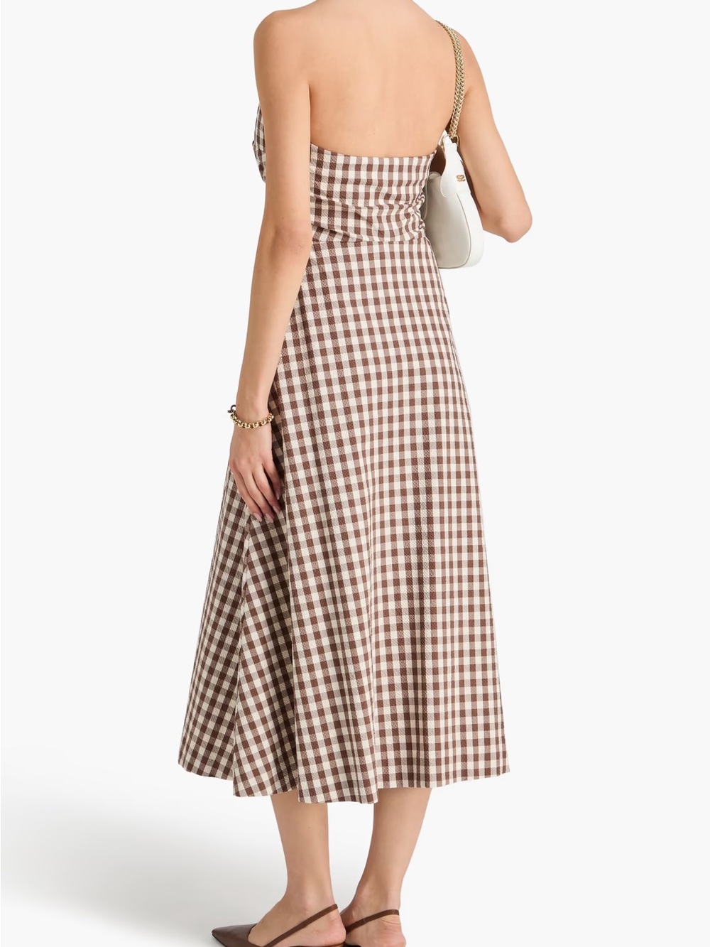 Veronica Beard Mackey Gingham Seersucker Halter Dress - Picture 3 of 10
